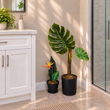 Load image into Gallery viewer, Monstera & Bird of Paradise Potty Plants® Toilet Plunger and Brush Container Holders