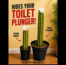 Load image into Gallery viewer, Toilet plunger and bowl scrub brush containers Southwest Bathroom Decor Cactus Saguaro