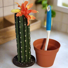 Load image into Gallery viewer, Kitchen cactus dishes washing scrub brush cover scrubber keeper