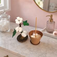 Load image into Gallery viewer, Cotton Ball & Swab Holder – Cotton Pad & Round Storage – Decorative Cotton Plant