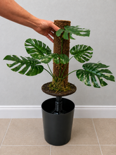 Load image into Gallery viewer, Monstera Plant, Hidden Bellows Toilet Plunger Holder, Bathroom Decor, Bathroom Organizer