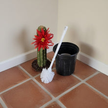 Load image into Gallery viewer, Cactus Blossom Toilet Scrub Brush Container Southwest Bathroom Decor