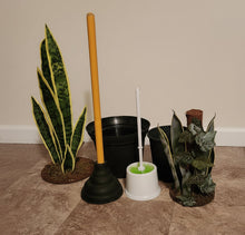 Load image into Gallery viewer, Snake plant decorative containers for toilet plunger and scrub brush