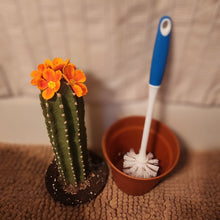 Load image into Gallery viewer, Cactus Cover for Toilet Bowl Scrub Brush Bathroom Container Southwest Cowboy Succulent Decoration
