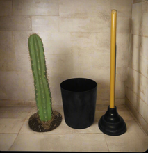 Load image into Gallery viewer, Toilet Plunger Storage Cover Container San Pedro Cactus Succulent Southwest Bathroom Decor POTTY PLANTS
