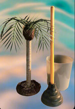 Load image into Gallery viewer, Palm tree tropical island bathroom toilet plunger cover beach decoration

