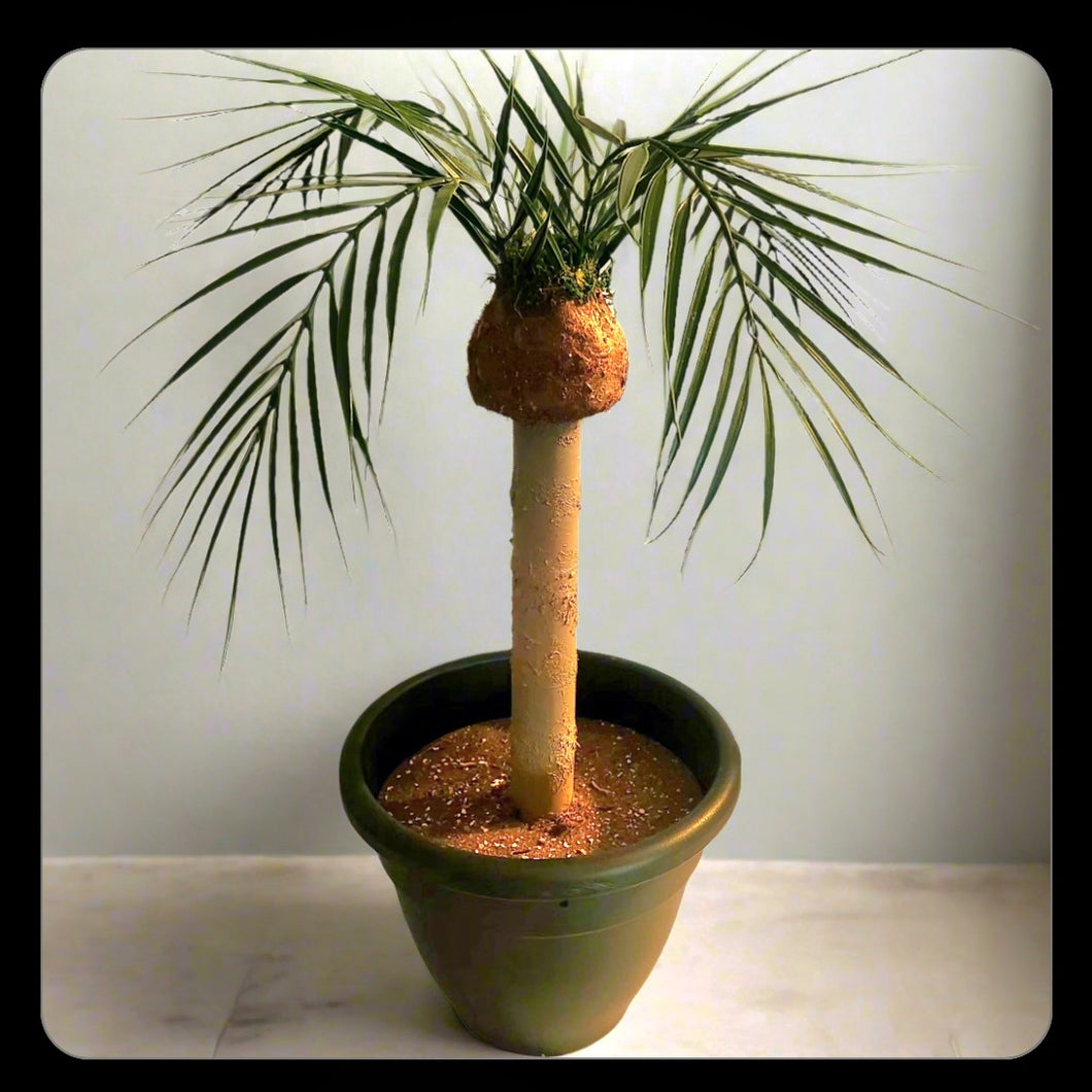 Cover for Toilet Scrub Brush Tropical Island Bathroom Beach Palm Tree Decor Potty Plants