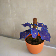 Load image into Gallery viewer, Indigo Polka Arrowhead Plant POTTY PLANTS Fun Toilet Scrub Brush Cover for Plant Lovers
