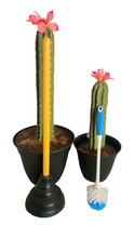 Load image into Gallery viewer, Covers for Toilet plunger and bowl scrub brush Saguaro containers caddy look like cactus
