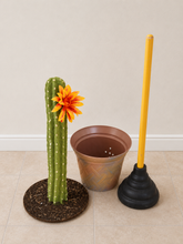 Load image into Gallery viewer, Cactus Toilet Plunger Cover Southwest Bathroom Decor Succulent Saguaro
