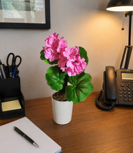Load image into Gallery viewer, Pink Geranium Reusable Silverware Holder | Office Desk Organizer | Top Secret Plants®

