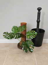 Load image into Gallery viewer, Monstera Plant, Hidden Bellows Toilet Plunger Holder, Bathroom Decor, Bathroom Organizer
