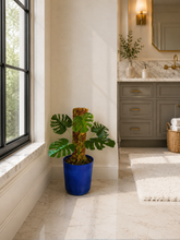 Load image into Gallery viewer, Bellows Toilet Plunger Holder, Bathroom Decor, Hidden Plunger Cover, Monstera Plant, Accordion Plunger Storage
